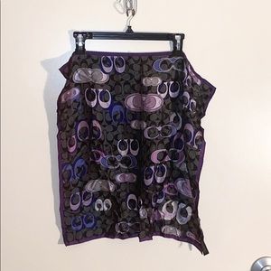 Coach 100% Silk Scarf